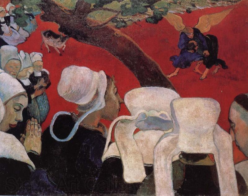 Paul Gauguin the vision afer the Spain oil painting art